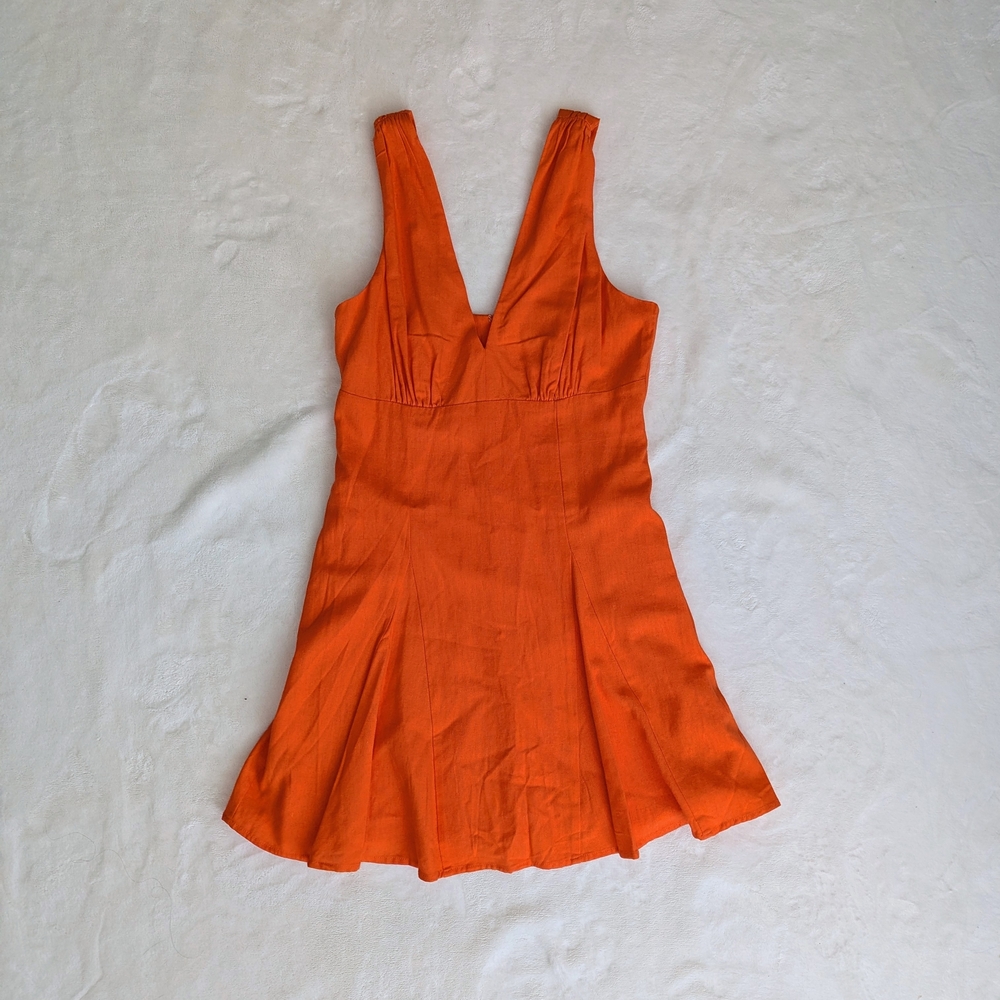 Bar III Bright Orange Sleeveless Dress